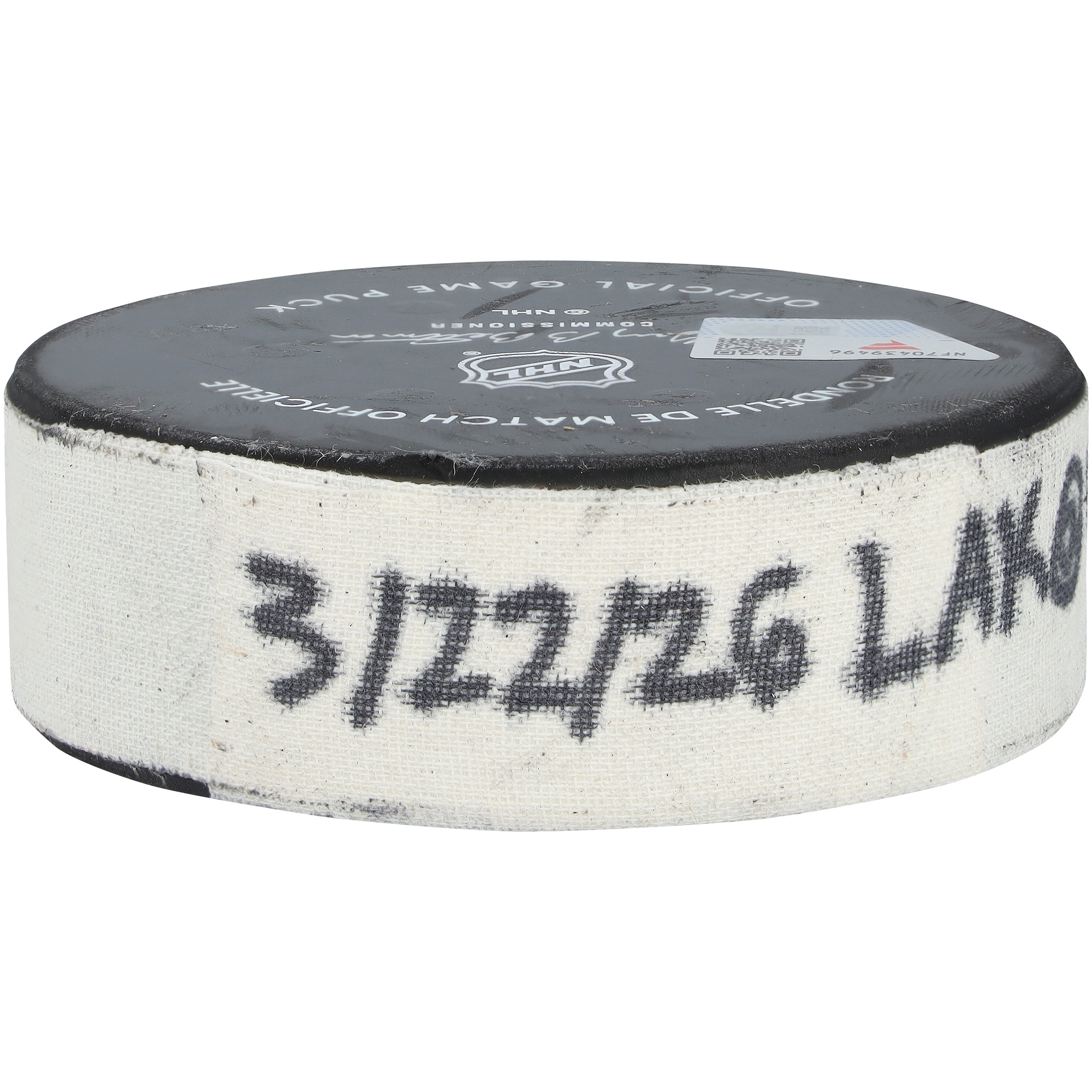 Artemi Panarin Los Angeles Kings Game-Used Goal Puck from March 22, 2026 vs. Utah Mammoth