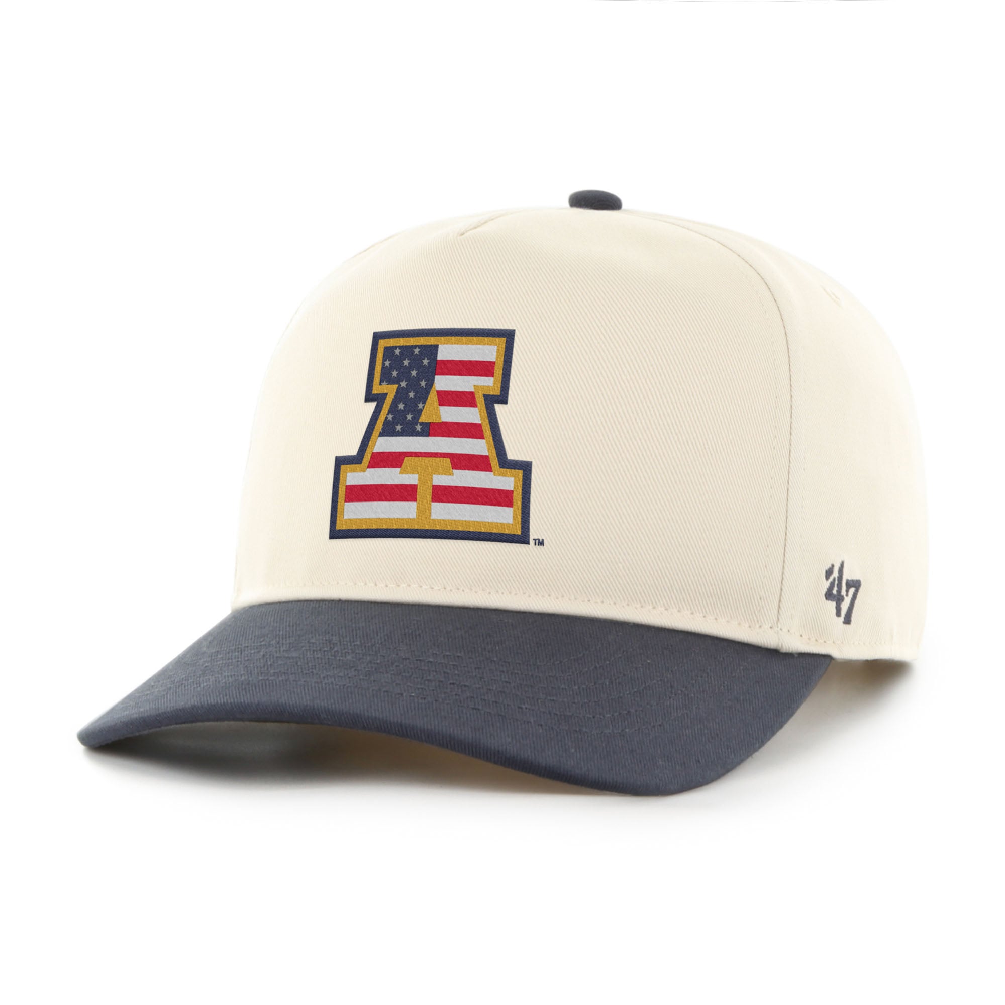 Men's '47 Natural/Navy Arizona Wildcats Americana Flag Hitch Adjustable Hat