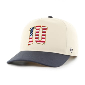 Men's '47 Natural/Navy Indiana Hoosiers Americana Flag Hitch Adjustable Hat