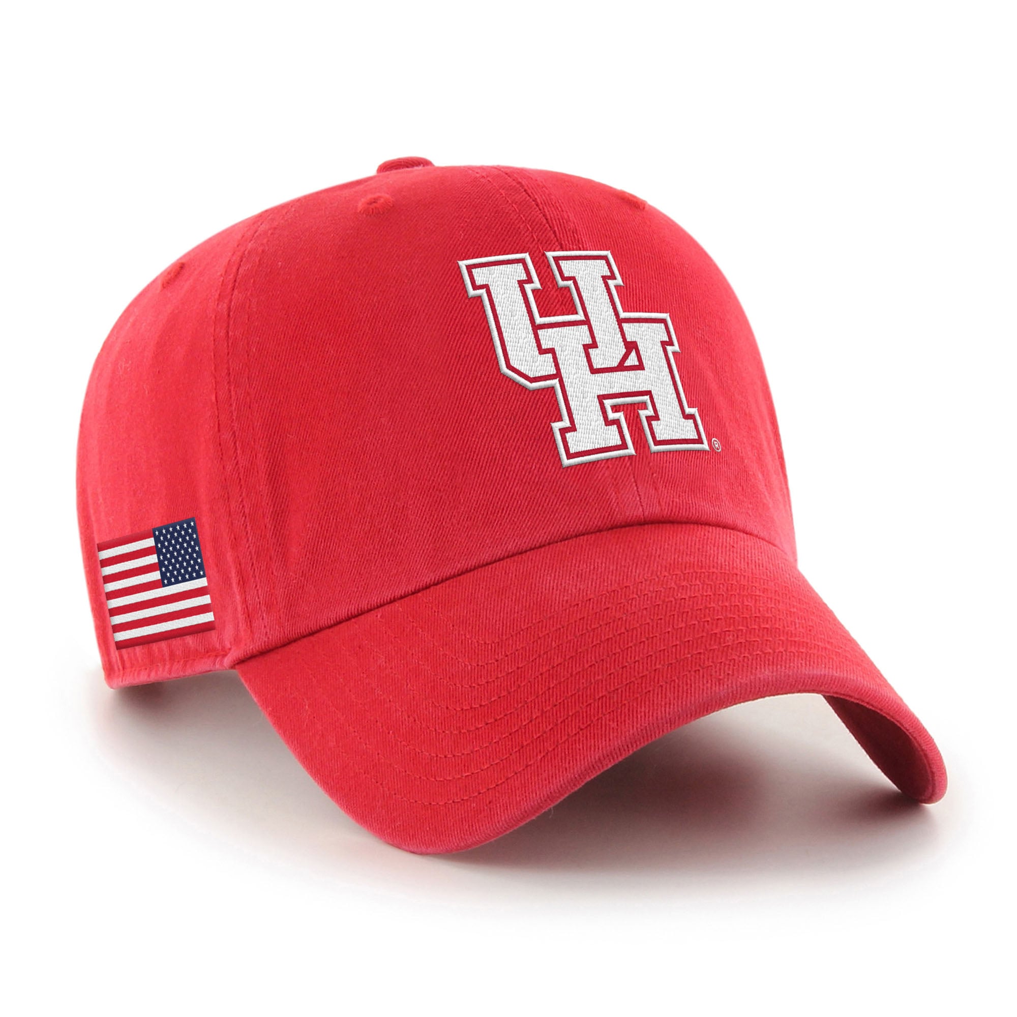 Men's '47 Red Houston Cougars Americana Heritage Clean Up Adjustable Hat