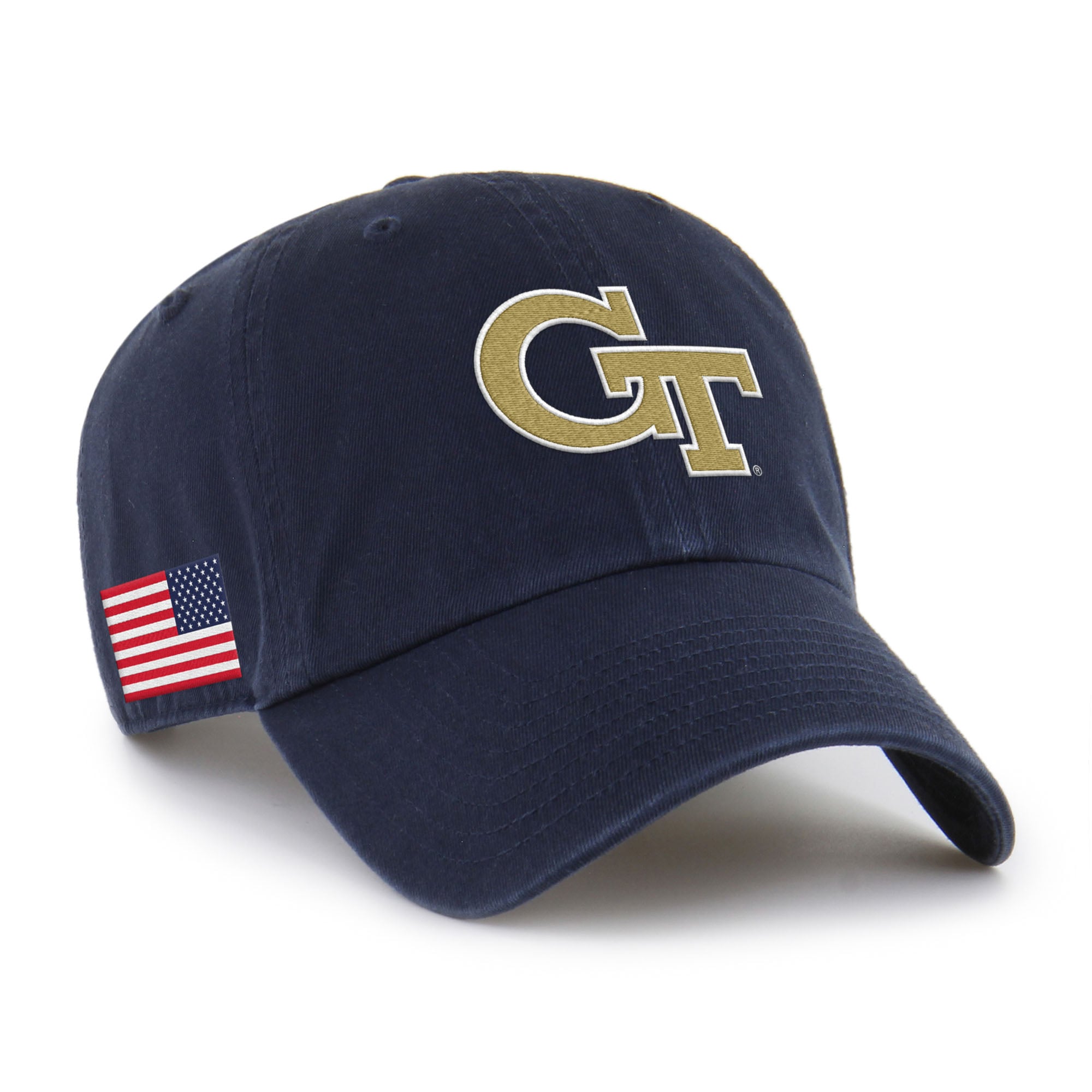 Men's '47 Navy Georgia Tech Yellow Jackets Americana Heritage Clean Up Adjustable Hat
