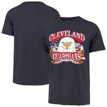 Men's '47  Navy Cleveland Guardians Americana Eagle T-Shirt