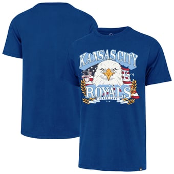 Men's '47  Royal Kansas City Royals Americana Eagle T-Shirt