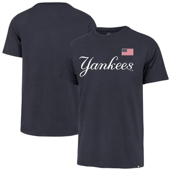 Men's '47  Navy New York Yankees Heritage U.S. Flag T-Shirt