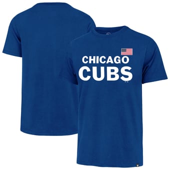 Men's '47  Royal Chicago Cubs Heritage U.S. Flag T-Shirt