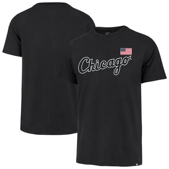 Men's '47  Black Chicago White Sox Heritage U.S. Flag T-Shirt