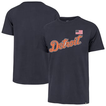 Men's '47  Navy Detroit Tigers Heritage U.S. Flag T-Shirt