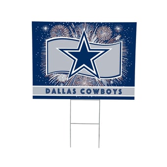 Dallas Cowboys 24" x 18" Patriotic Fireworks Outdoor Yard Sign