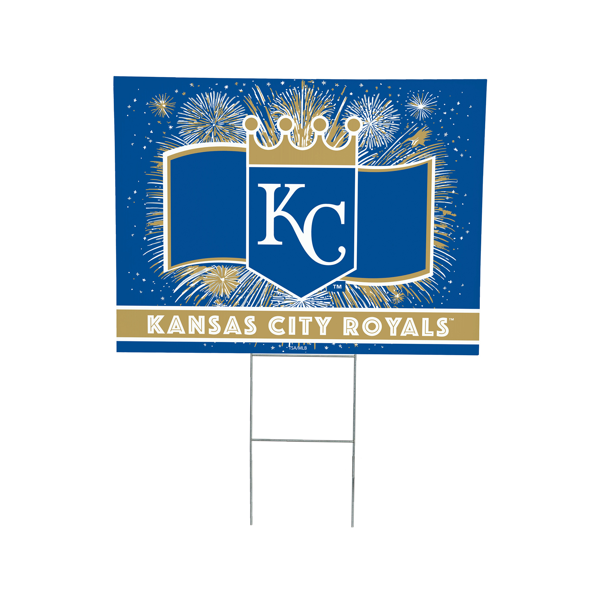 Kansas City Royals 24" x 18" Patriotic Fireworks Outdoor Yard Sign
