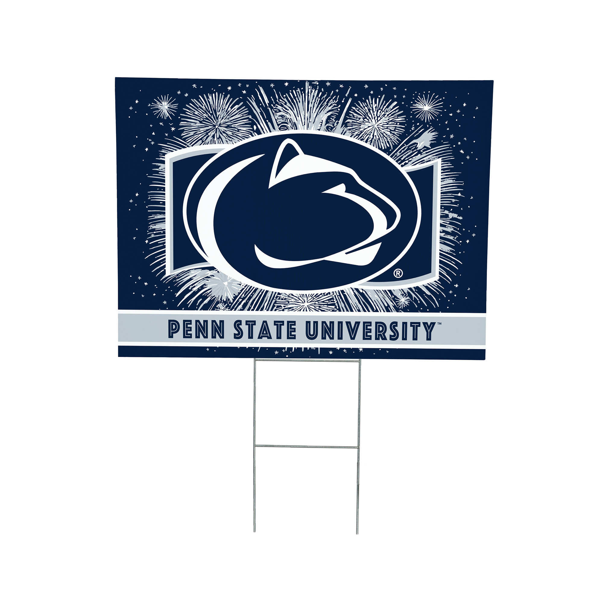 Penn State Nittany Lions 24" x 18" Patriotic Fireworks Outdoor Yard Sign