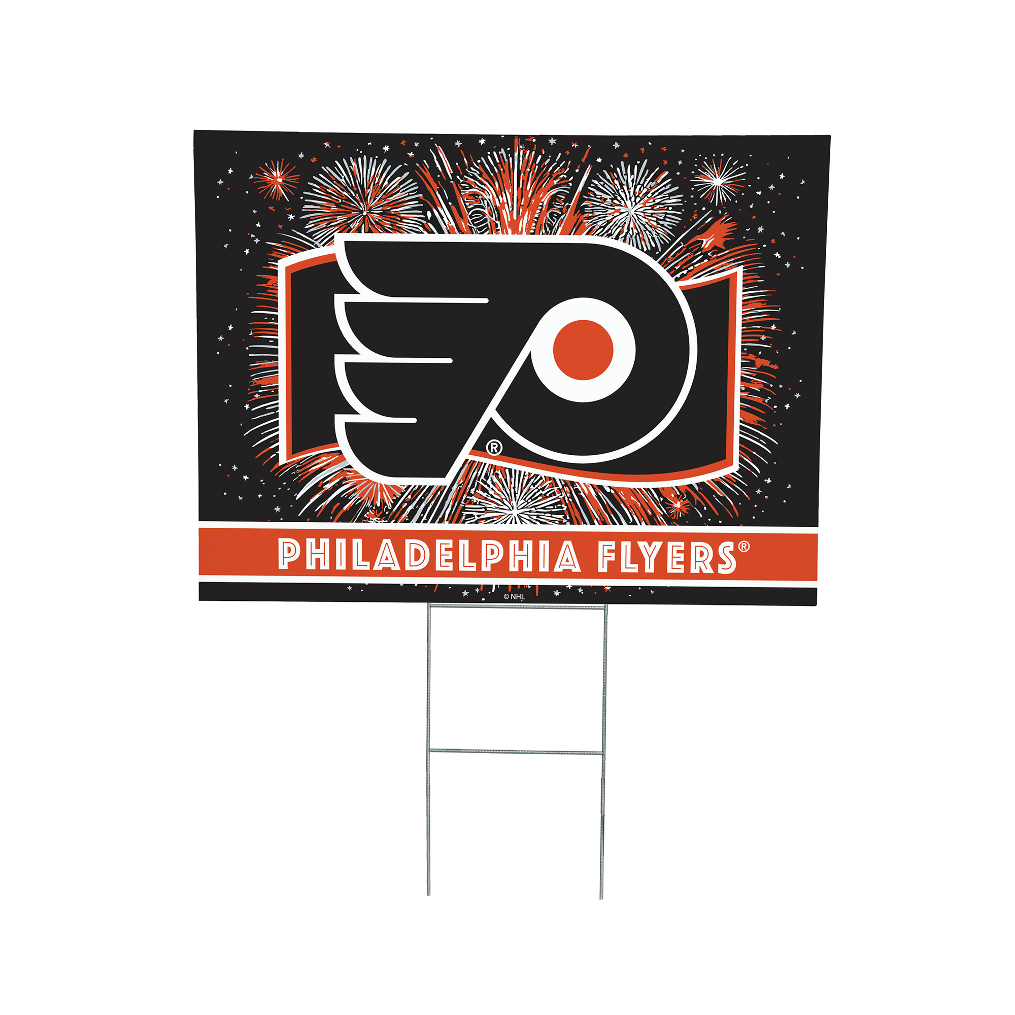 Philadelphia Flyers 24" x 18" Patriotic Fireworks Outdoor Yard Sign
