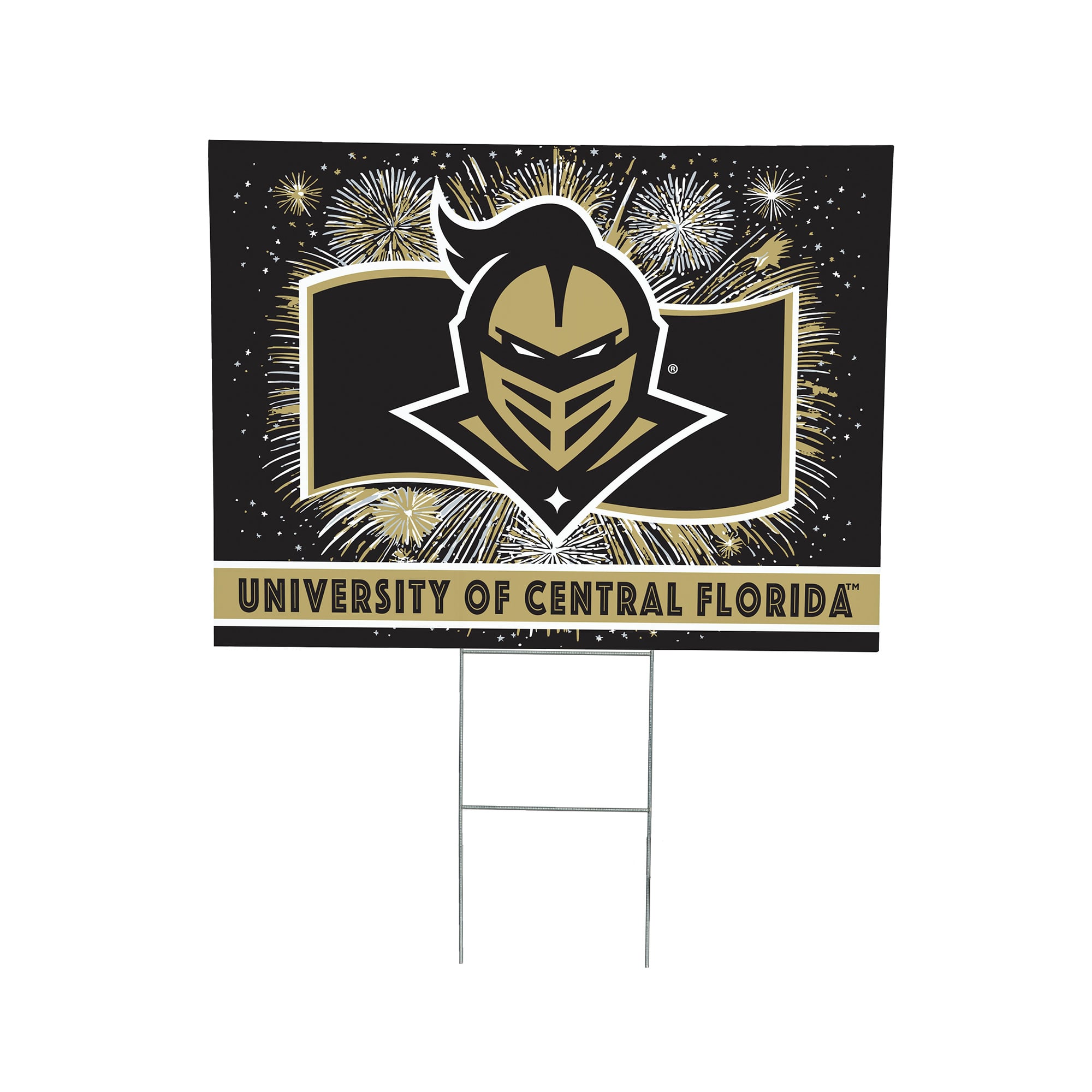 UCF Knights 24" x 18" Patriotic Fireworks Outdoor Yard Sign