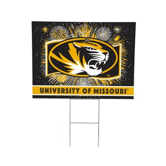 Missouri Tigers 24" x 18" Patriotic Fireworks Outdoor Yard Sign