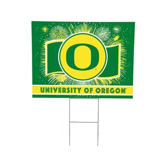 Oregon Ducks 24" x 18" Patriotic Fireworks Outdoor Yard Sign