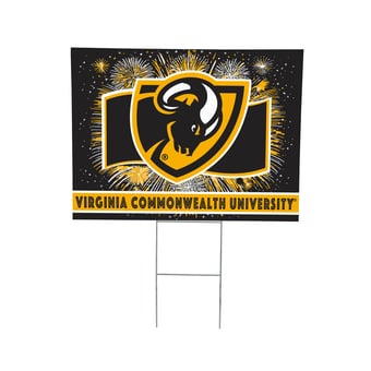 VCU Rams 24" x 18" Patriotic Fireworks Outdoor Yard Sign