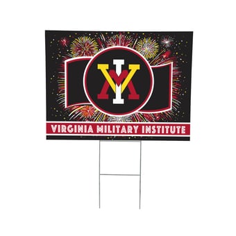 Virginia Military Institute Keydets 24" x 18" Patriotic Fireworks Outdoor Yard Sign