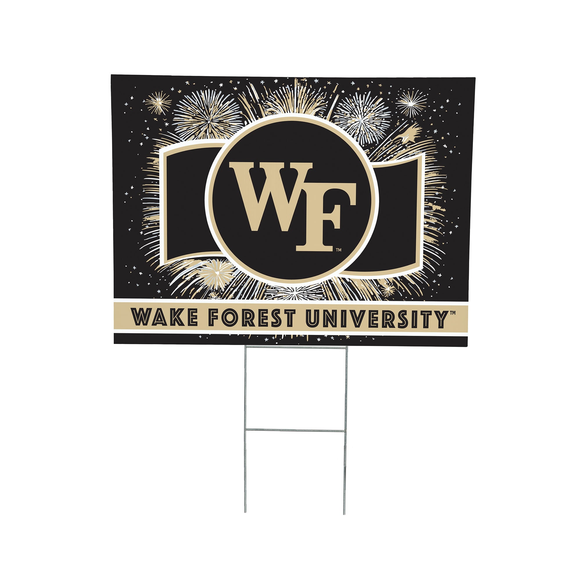 Wake Forest Demon Deacons 24" x 18" Patriotic Fireworks Outdoor Yard Sign