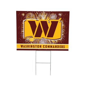 Washington Commanders 24" x 18" Patriotic Fireworks Outdoor Yard Sign