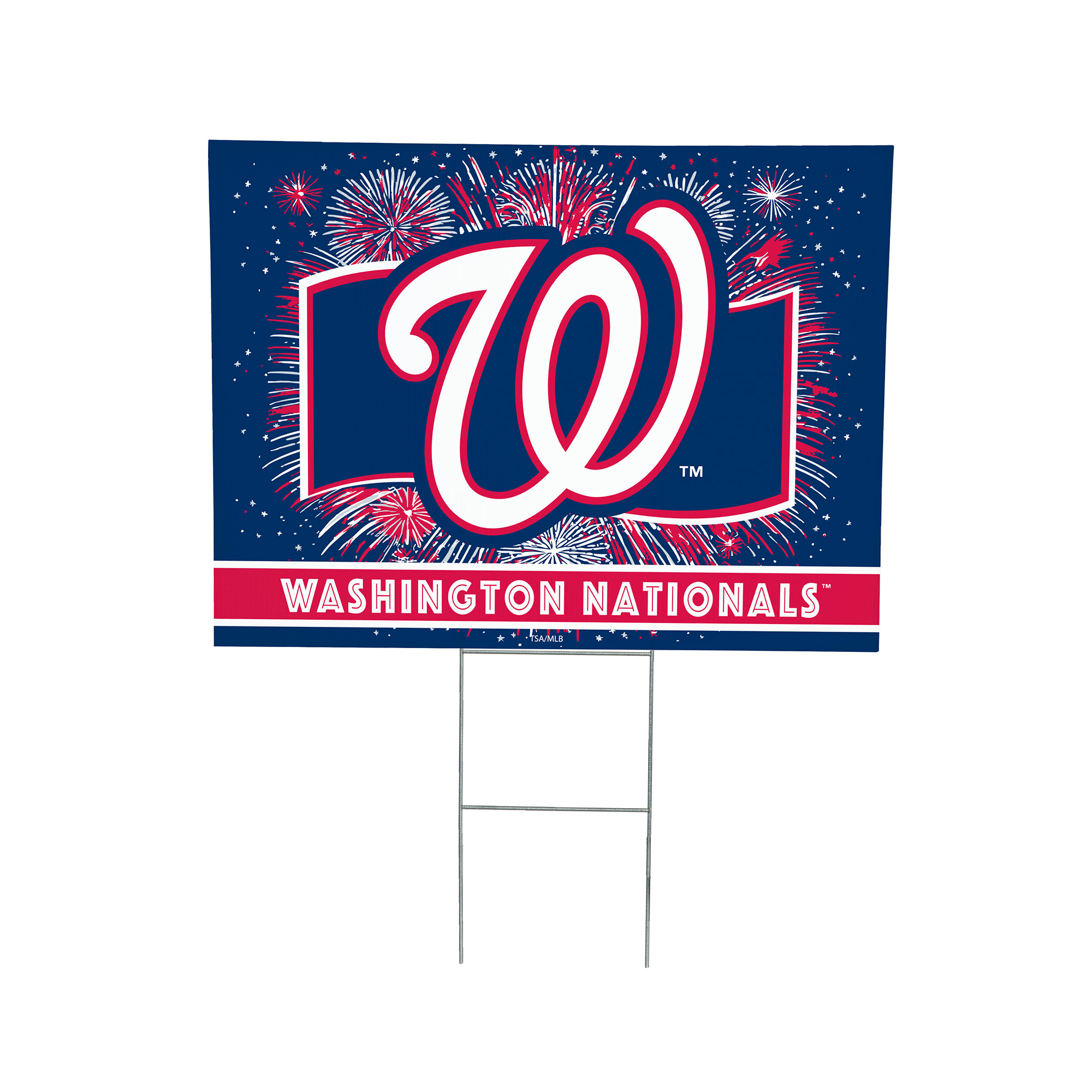 Washington Nationals 24" x 18" Patriotic Fireworks Outdoor Yard Sign