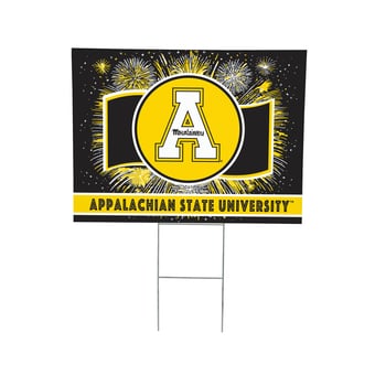 Appalachian State Mountaineers 24" x 18" Patriotic Fireworks Outdoor Yard Sign
