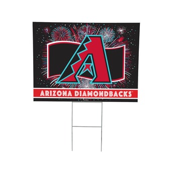 Arizona Diamondbacks 24" x 18" Patriotic Fireworks Outdoor Yard Sign