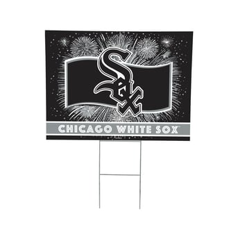 Chicago White Sox 24" x 18" Patriotic Fireworks Outdoor Yard Sign