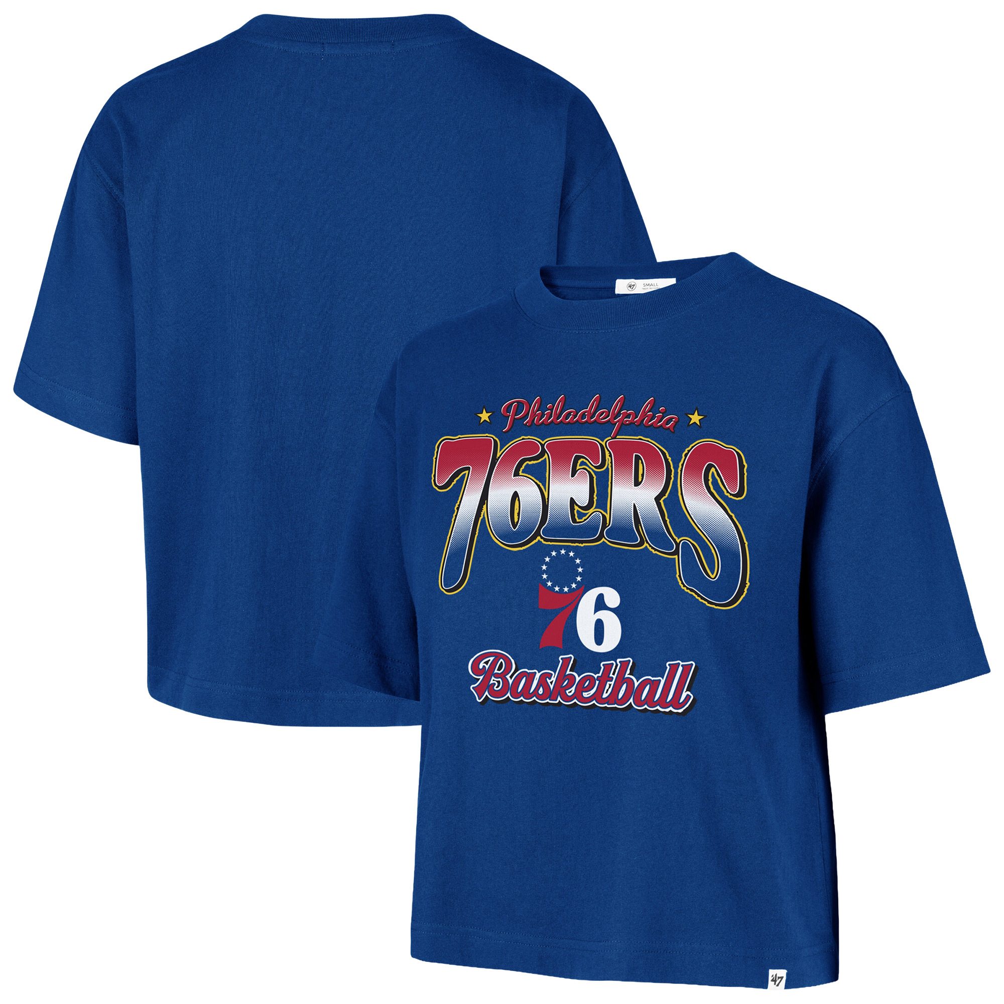 '47 Brand Women's Royal Philadelphia 76ers Vibe Check Reed City T-Shirt - Royal