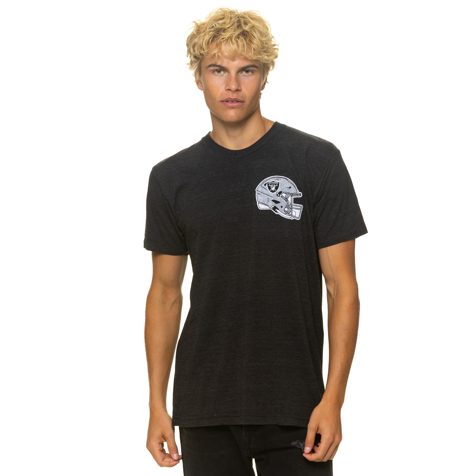 Unisex Aviator Nation Black Las Vegas Raiders Tri-Blend T-Shirt