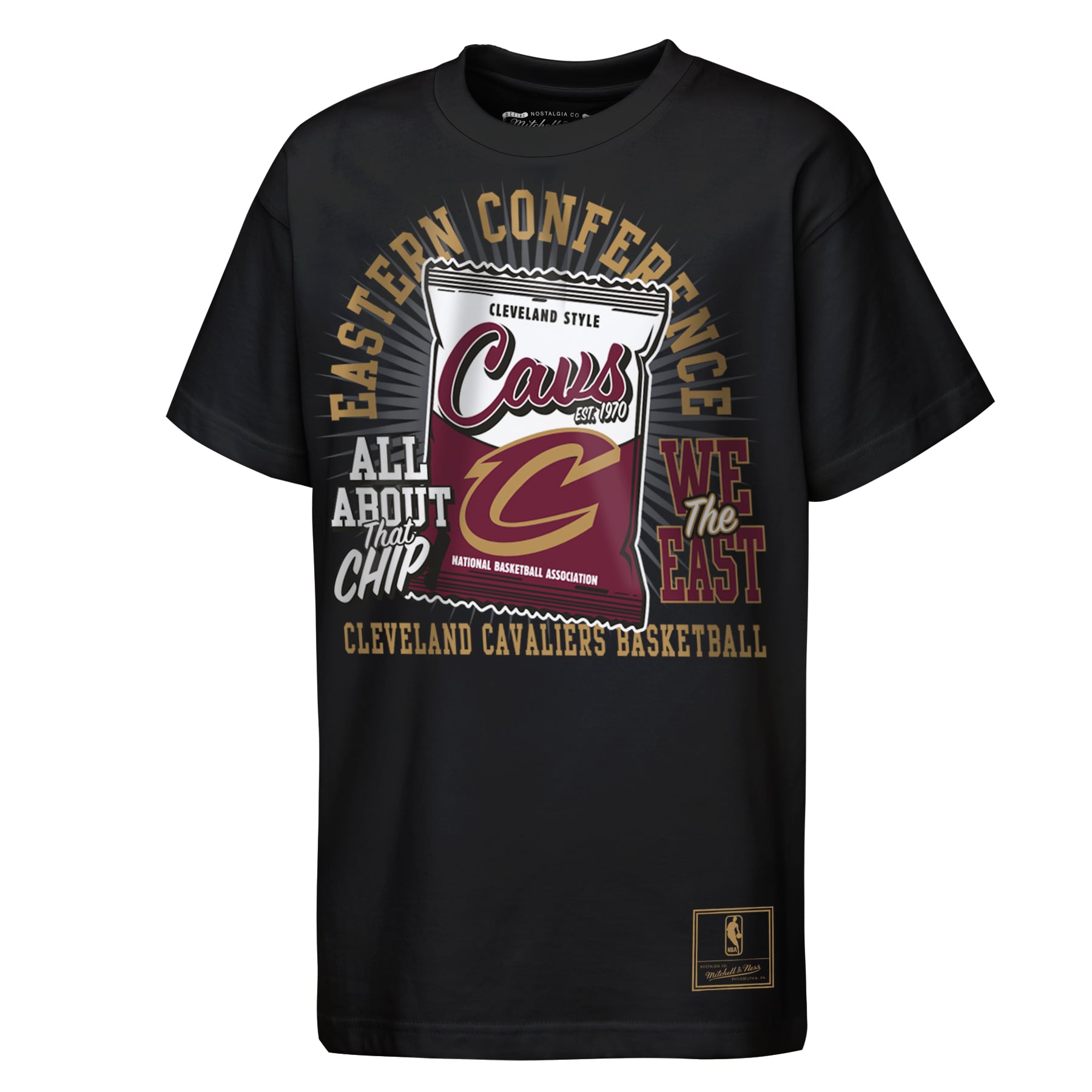 Youth Mitchell & Ness  Black Cleveland Cavaliers All About the Chip Premium T-Shirt