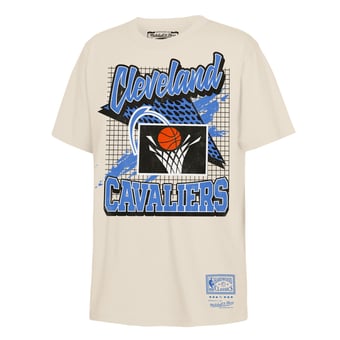 Youth Mitchell & Ness  Natural Cleveland Cavaliers Hardwood Classics Retro Vibe T-Shirt