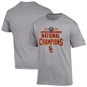Unisex Champion Gray USC Trojans 2026 NCAA Women's Water Polo National Champions T-Shirt