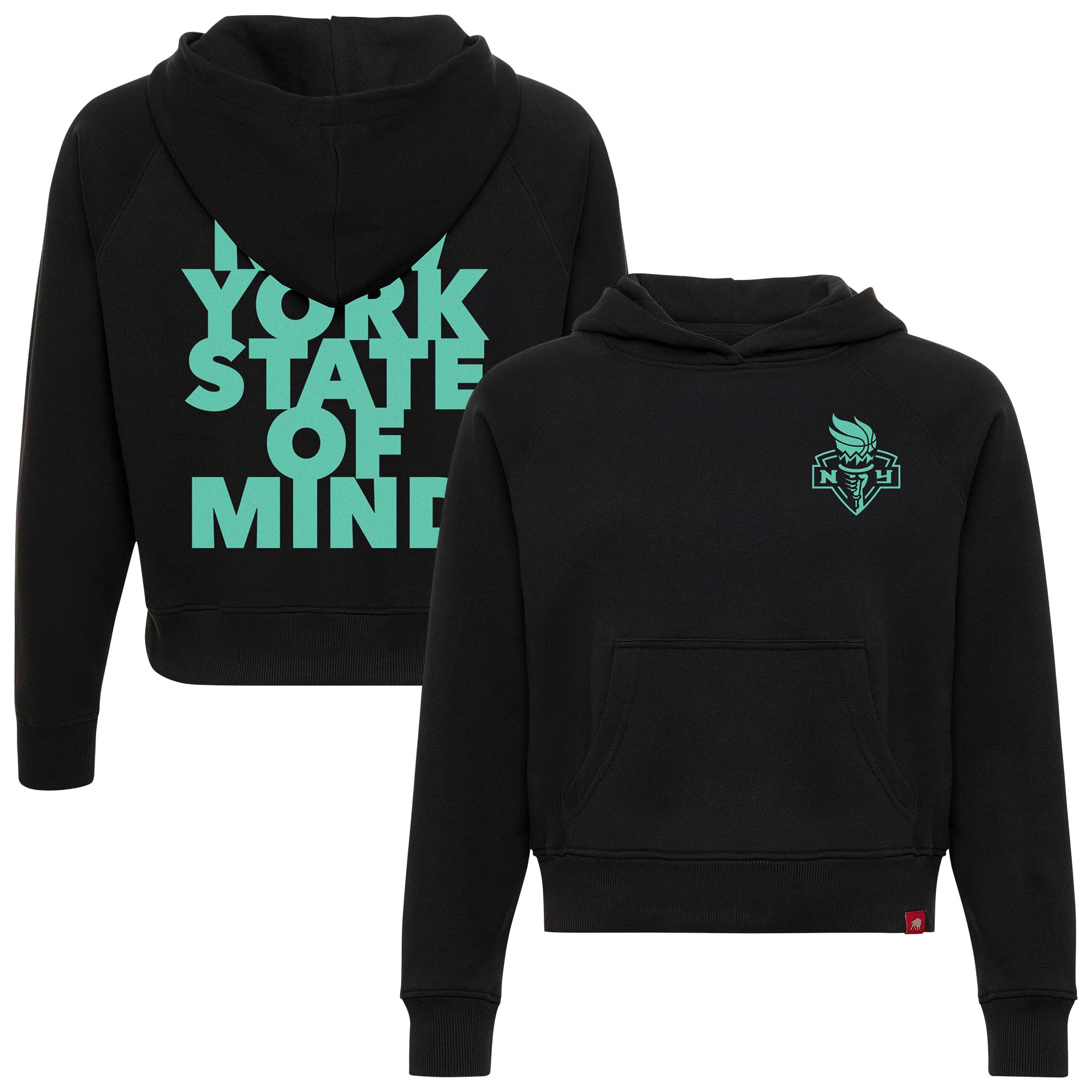 Women's Sportiqe Black New York Liberty State of Mind Ella Pullover Hoodie