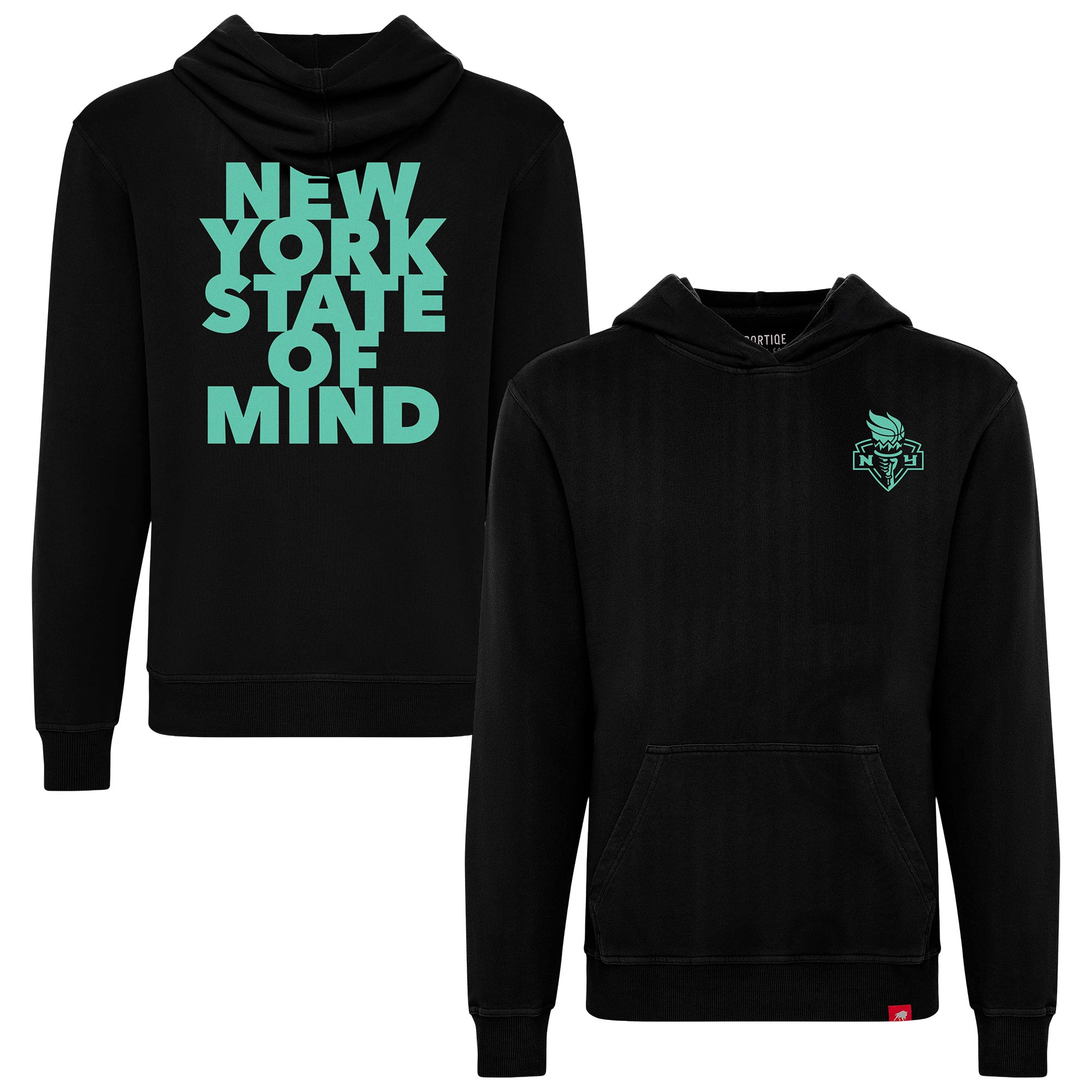 Unisex Sportiqe  Black New York Liberty NY State of Mind Drake Pullover Hoodie