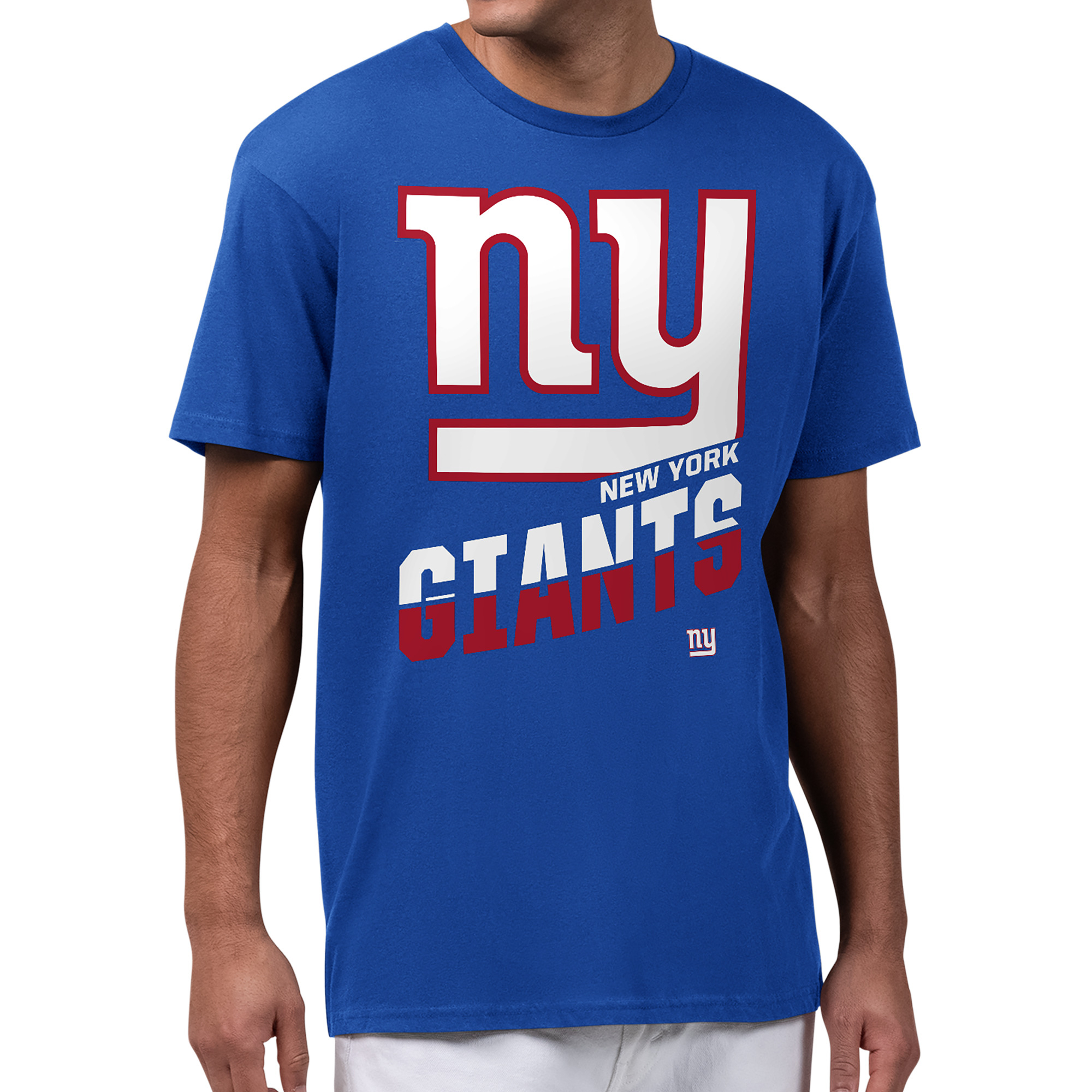 Men's Starter  Royal New York Giants Zoom Graphic T-Shirt