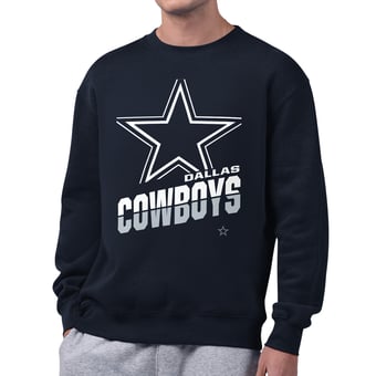 Men's Starter  Navy Dallas Cowboys Zoom Graphic Fleece Sweatshirt