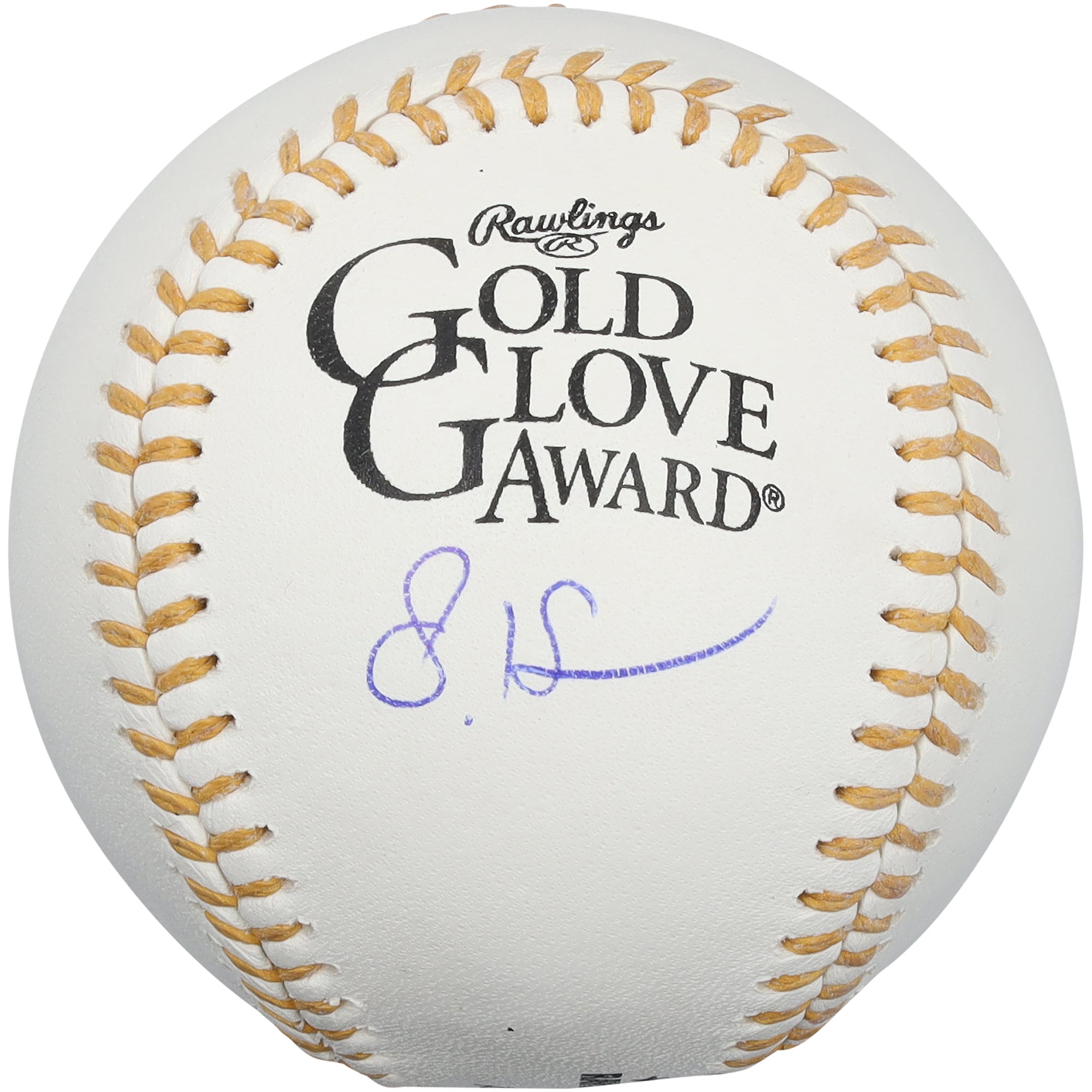 Steven Kwan Cleveland Guardians Autographed Gold Glove Logo Baseball