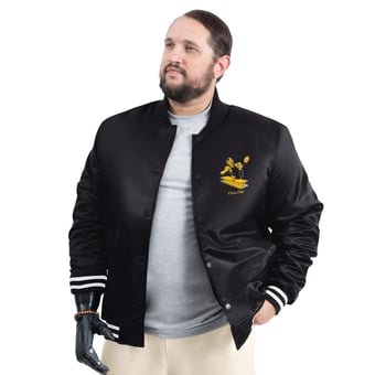 Men's G-III Sports by Carl Banks Black Pittsburgh Steelers Tossback Adaptive Satin Full-Snap Varsity Jacket