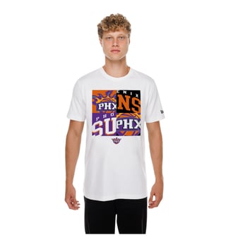 Men's New Era  White Phoenix Suns Block Logo T-Shirt