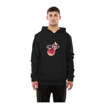 Men's New Era  Black Miami Heat Front Back Logo Hoodie