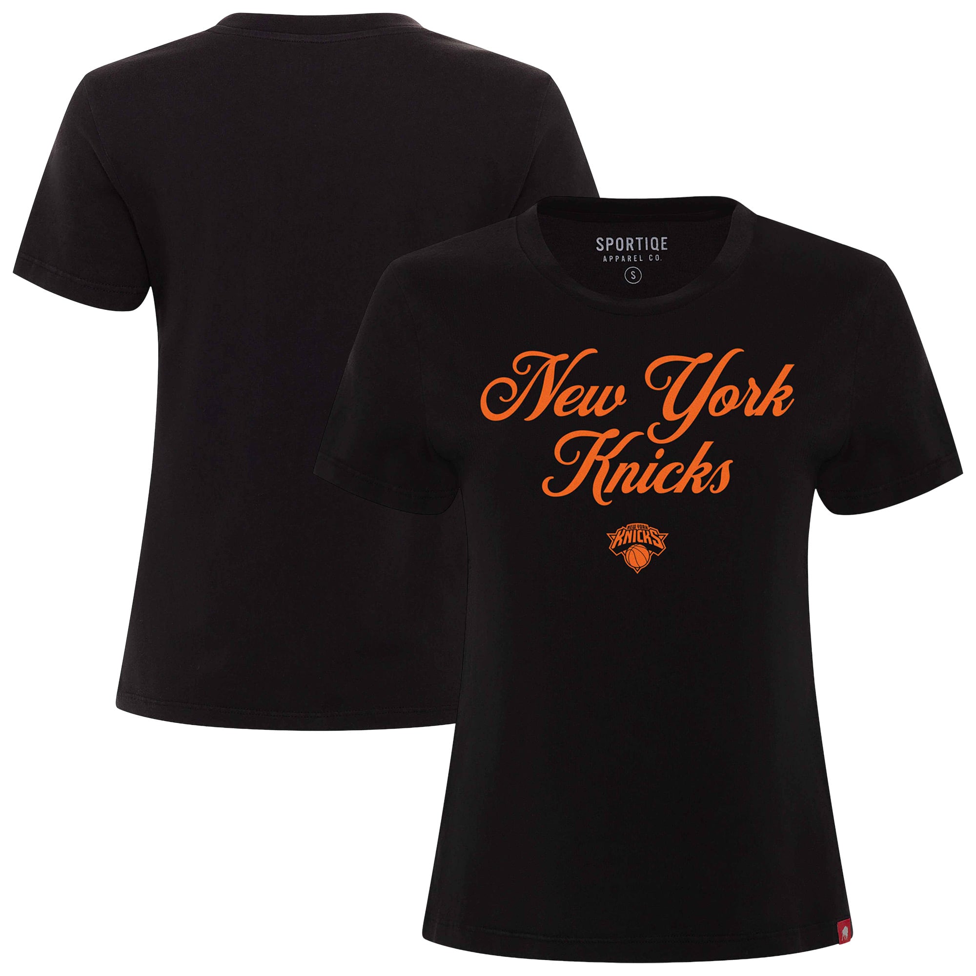 Women's Sportiqe  Black New York Knicks Arcadia T-Shirt