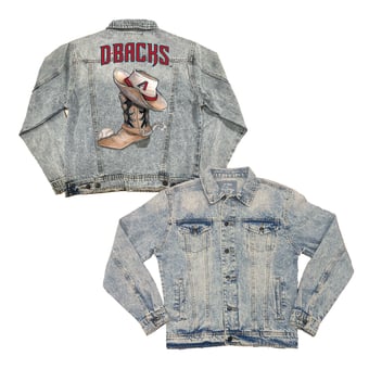 Women's Tiny Turnip Arizona Diamondbacks Cowboy Boot Boyfriend Full-Button Denim Jacket
