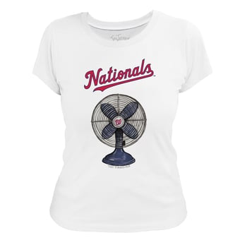 Women's Tiny Turnip White Washington Nationals Fan T-Shirt