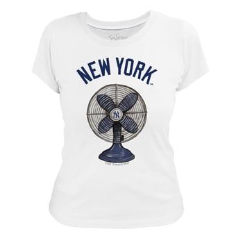 Women's Tiny Turnip White New York Yankees Fan T-Shirt