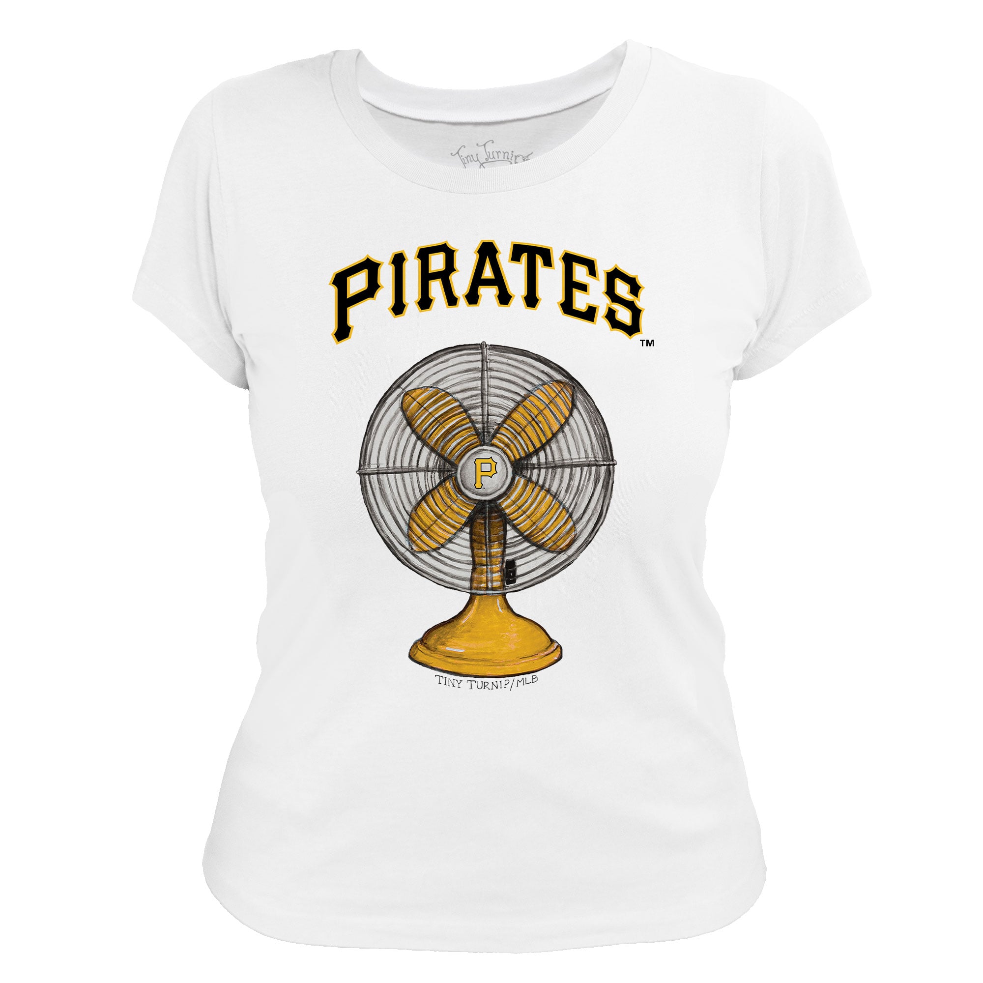 Women's Tiny Turnip White Pittsburgh Pirates Fan T-Shirt