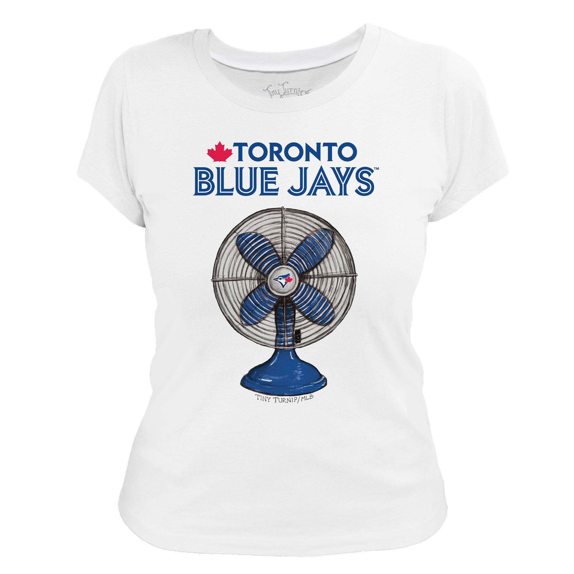 Women's Tiny Turnip White Toronto Blue Jays Fan T-Shirt