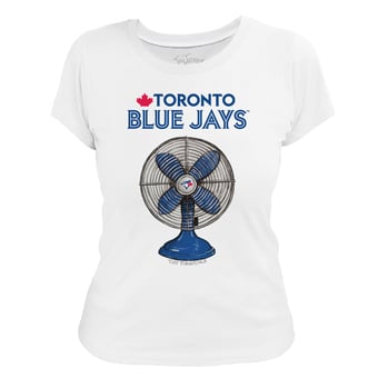 Women's Tiny Turnip White Toronto Blue Jays Fan T-Shirt