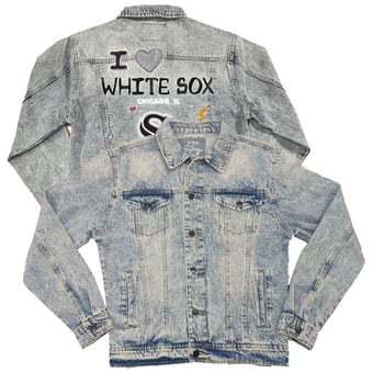 Women's Tiny Turnip Chicago White Sox I Heart Boyfriend Full-Button Denim Jacket