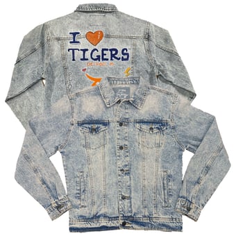 Women's Tiny Turnip Detroit Tigers I Heart Boyfriend Full-Button Denim Jacket