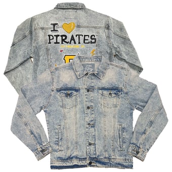 Women's Tiny Turnip Pittsburgh Pirates I Heart Boyfriend Full-Button Denim Jacket