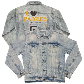 Women's Tiny Turnip San Diego Padres I Heart Boyfriend Full-Button Denim Jacket